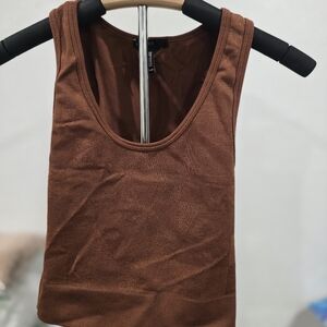 Brown Sleeveless Top